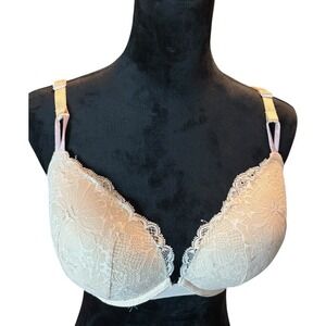 Victorias Secret  Pushup Bra Padded‎ Solid 36DD Floral Lace Underwire NWT